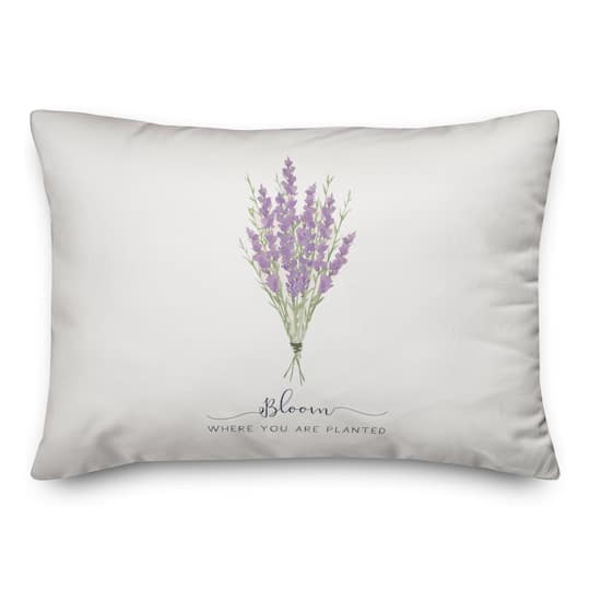 Bloom Where Planted 14" x 20" Throw Pillow